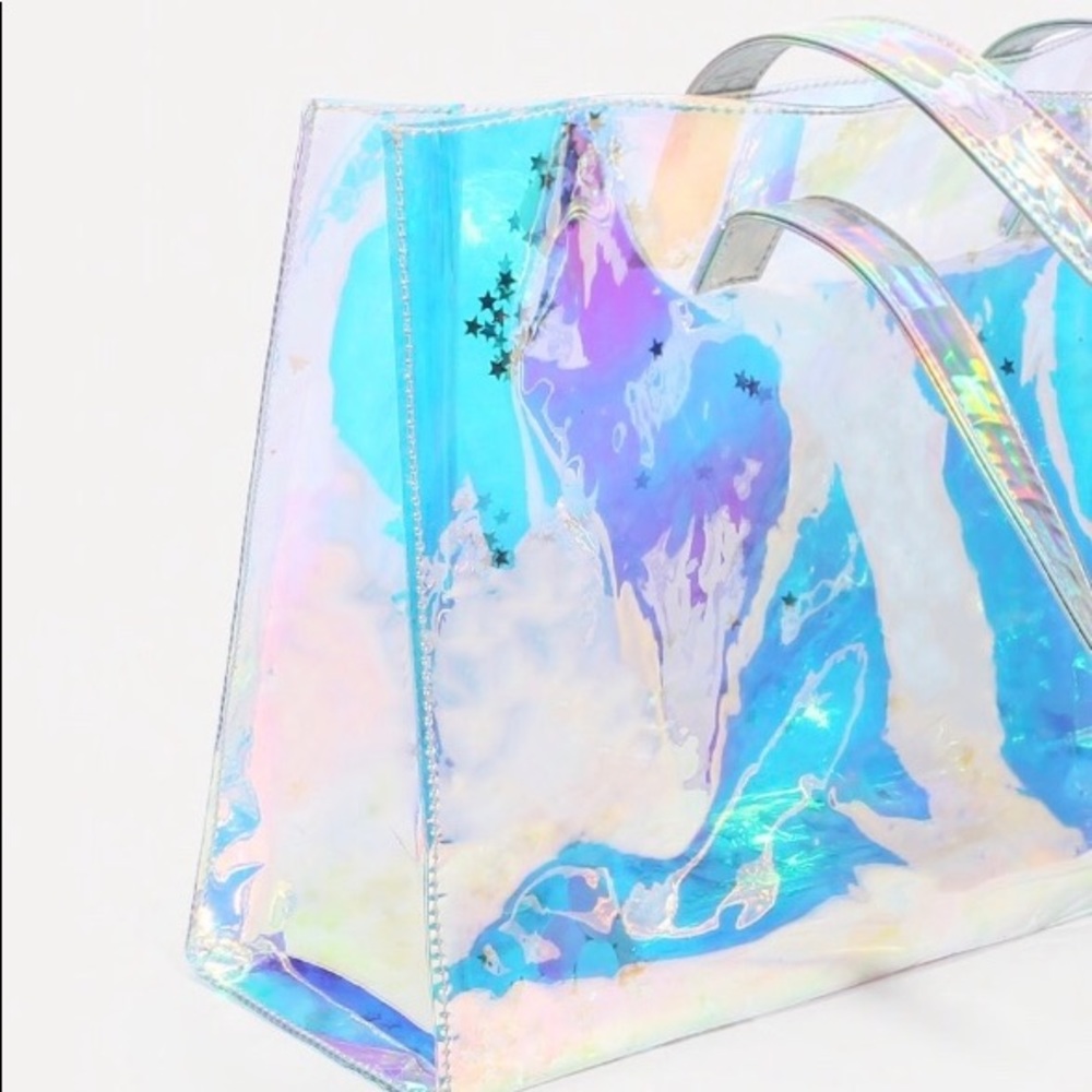 Tote Bag-Holographic Stars - Picture 6 of 10